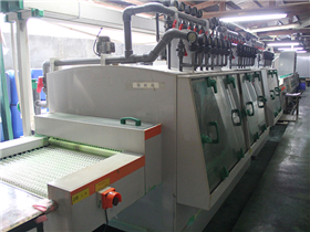 Etching stripping line
